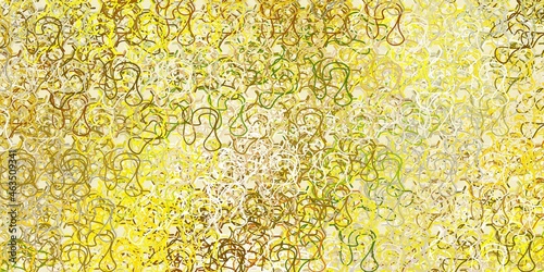 Light green, yellow vector pattern with wry lines.