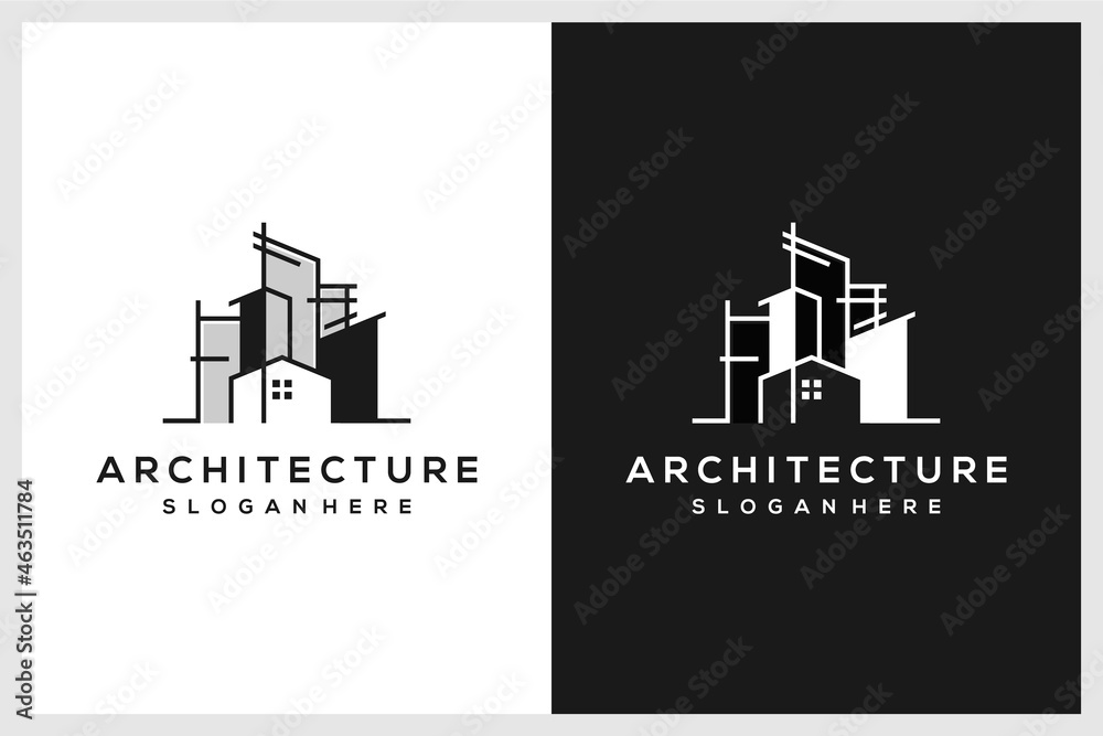 Architecture logo design inspiration monochrome