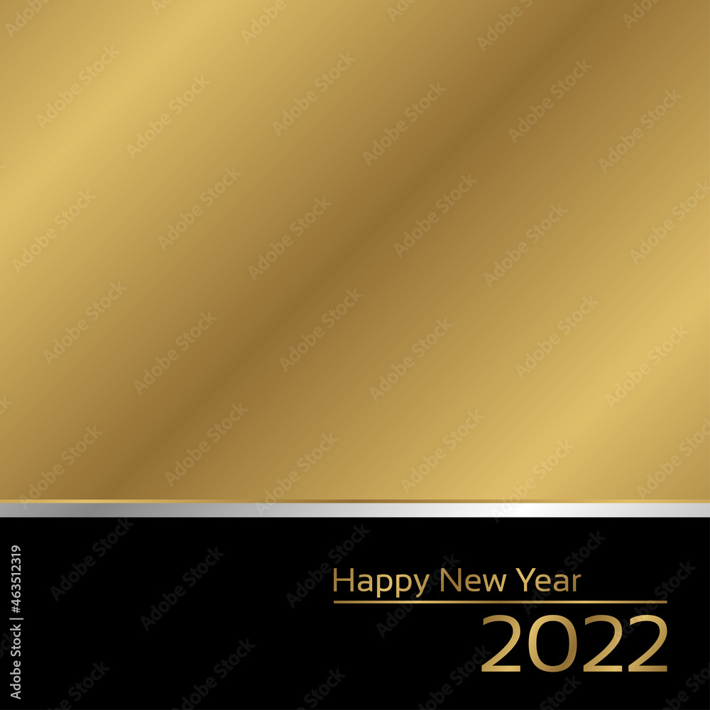 Fototapeta premium golden happy new year 2022 with copy space area luxurious background for print and social media post