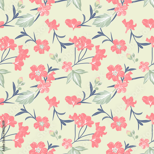 Simple seamless floral pattern with abstract flowers. Elegant template for fashion prints.