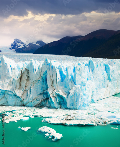 View of glacier Perito Moreno (Glaciar Perito Moreno) located in national park Los Glyacious. Patagonia, Argentina photo