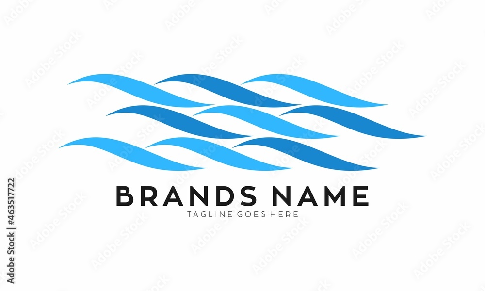Fototapeta premium Swirl wave illustration vector logo