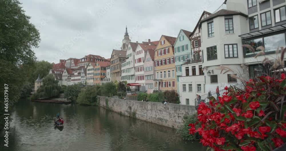 Famous Tubingen Bridge in Bavaria Germany Famous Tubingen Bridge in Bavaria Germany