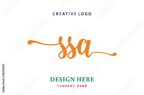 SSA lettering logo is simple, easy to understand and authoritative photo