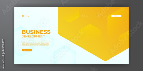 Abstract background for landing page web template. Trendy abstract design template. Dynamic gradient composition for covers, brochures, flyers, presentations, banners. Vector illustration.