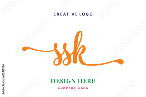 SSK lettering logo is simple, easy to understand and authoritative photo