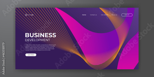 Modern business landing page abstract background. Web background template design with modern shape and simple technology concept. Vector illustration