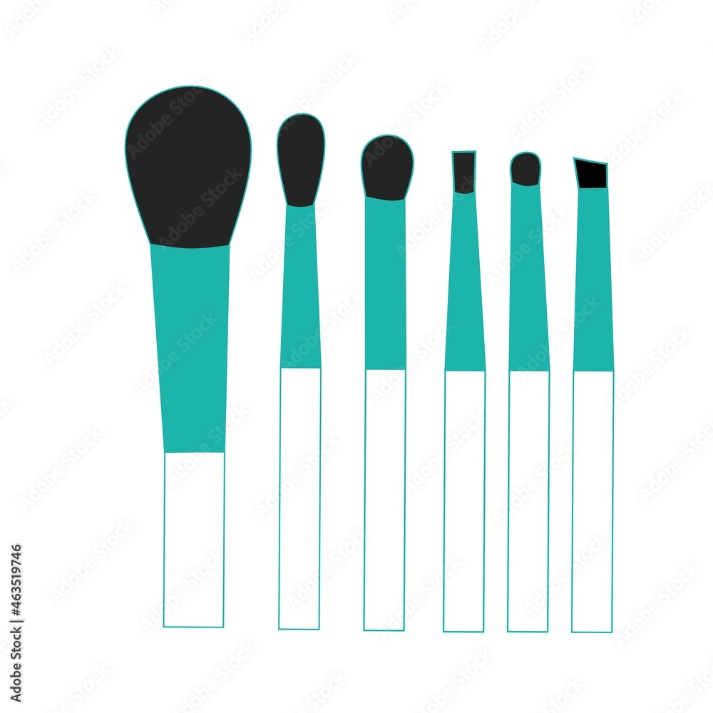 All illustrations about facial make over tools