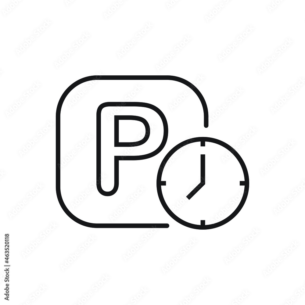 Parking time icon design vector illustration Parking time icon design vector illustration