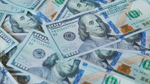 Wallpaper Mural Pile of us dollars banknotes. Us dollar money background Torontodigital.ca