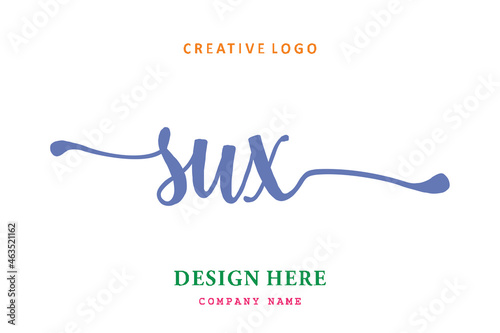 SUX lettering logo is simple, easy to understand and authoritative photo