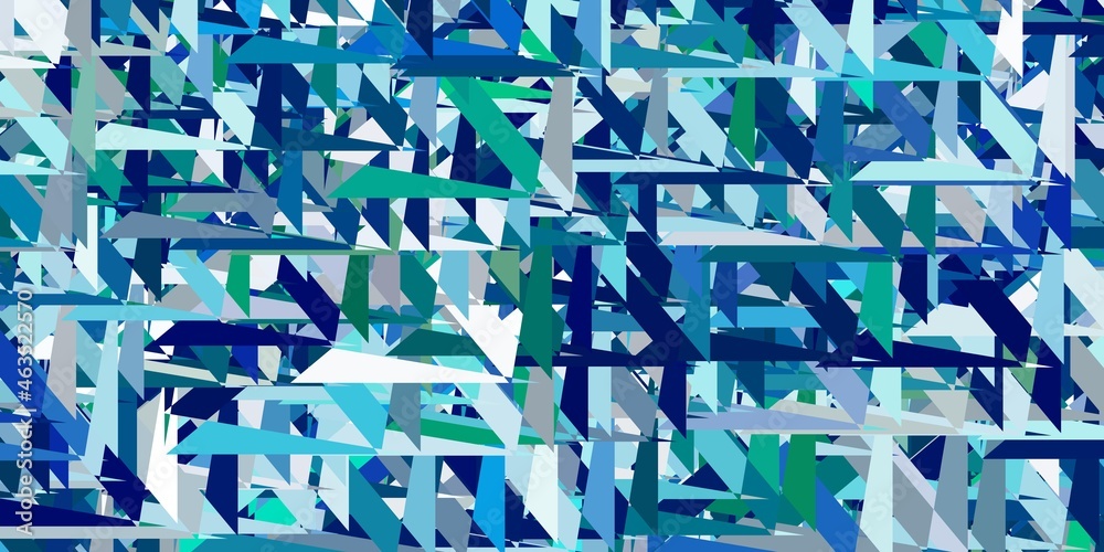 Light blue, green vector background with triangles. Light blue, green vector background with triangles.