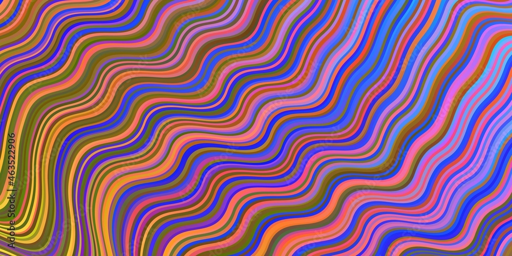 Light Multicolor vector backdrop with bent lines.