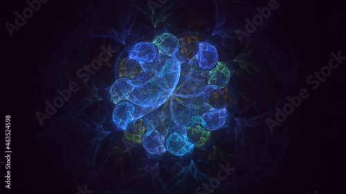 3D rendering abstract round light background