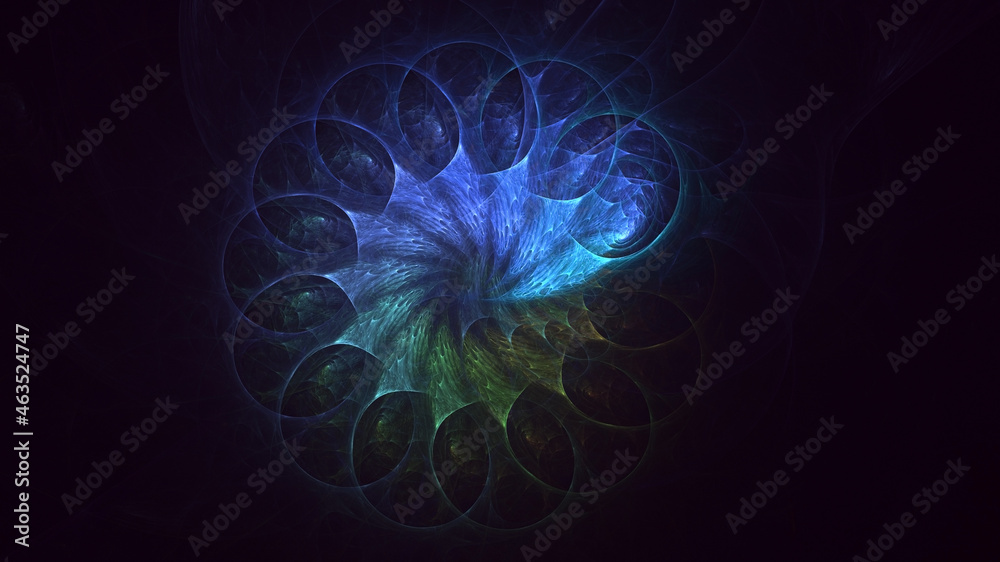 3D rendering abstract multicolor fractal light background 3D rendering abstract multicolor fractal light background
