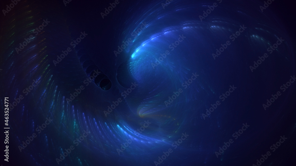 Obraz premium 3D rendering abstract multicolor fractal light background