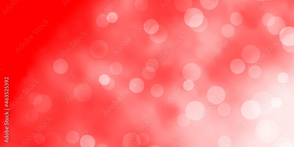 Light Red vector template with circles.