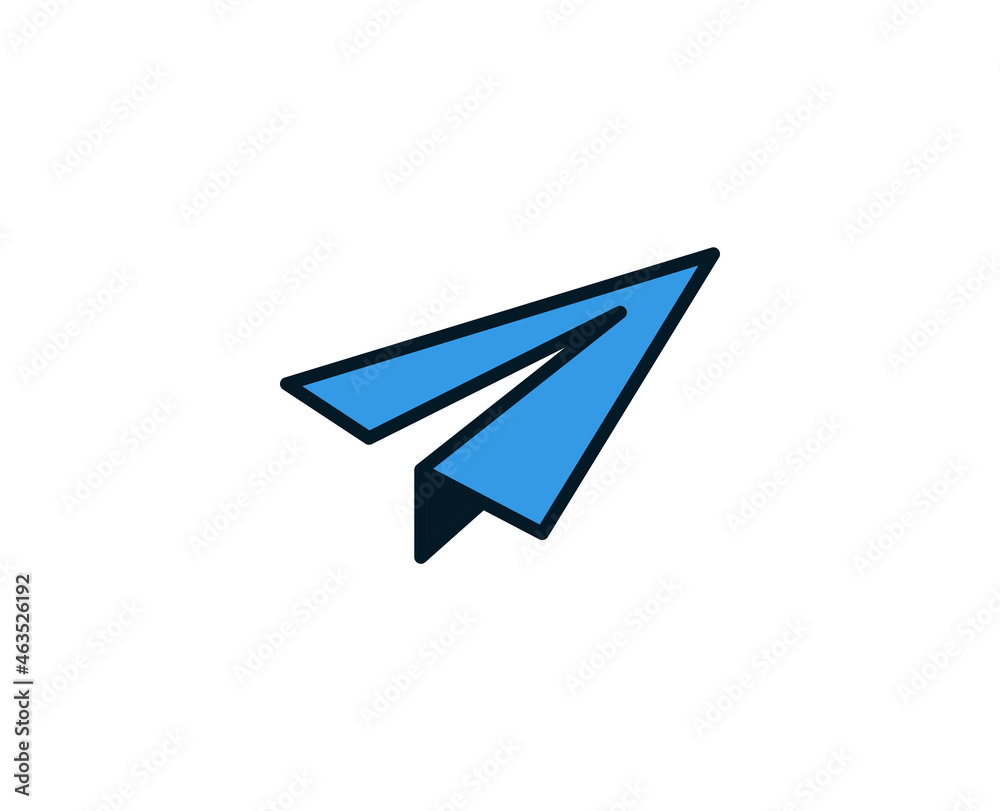 Paper airplane line icon. Vector symbol in trendy flat style on white background. Commerce sing for design. Paper airplane line icon. Vector symbol in trendy flat style on white background. Commerce sing for design.