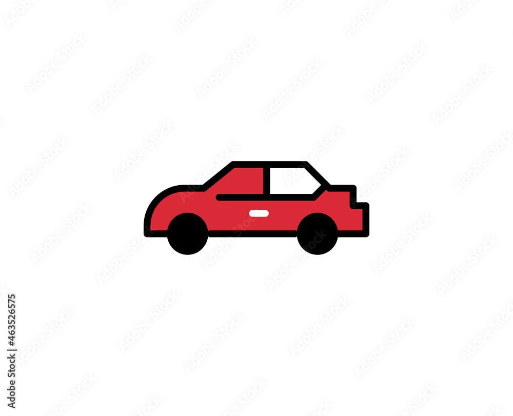 Car line icon. Vector symbol in trendy flat style on white background. Travel sing for design.