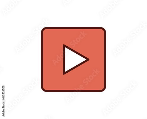 Free Download Play flat icon. Thin line signs for design logo, visit card, etc. Single high-quality outline symbol for web design or mobile app. Sign outline pictogram. - GFXLoad