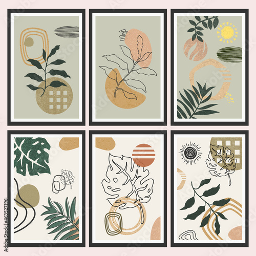 Modern boho abstract trendy background design.