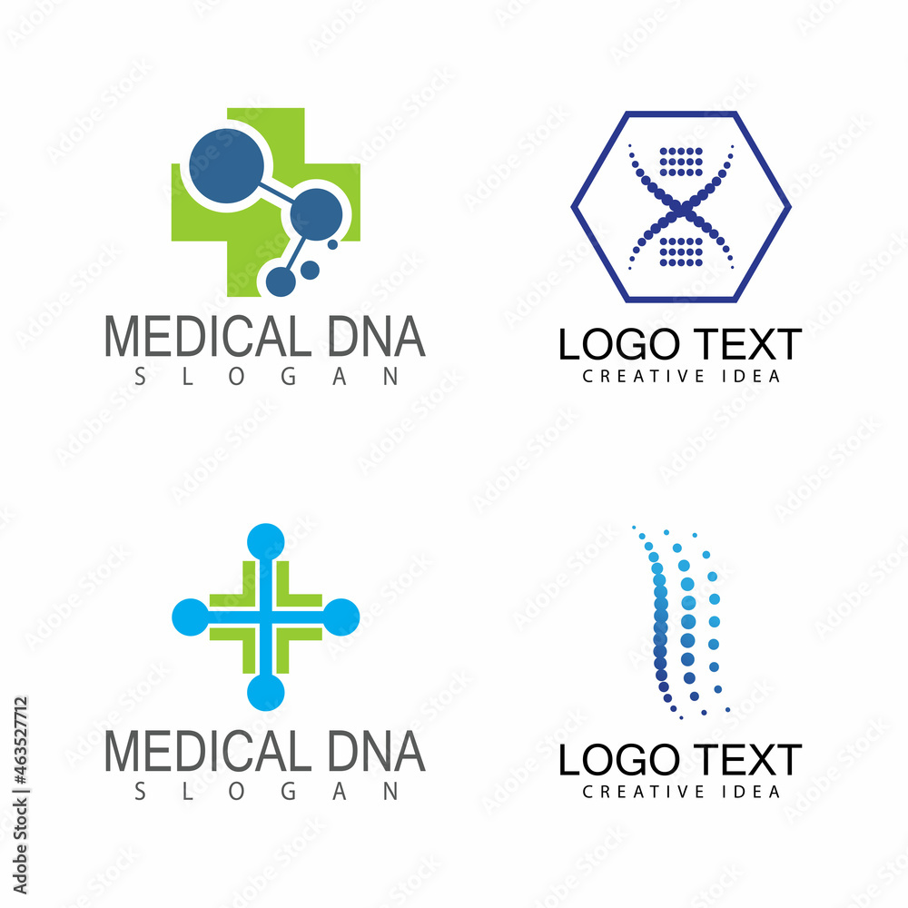 DNA gene Logo Template vector symbol illustration DNA gene Logo Template vector symbol illustration