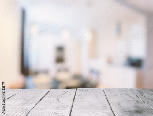 white table in the living room