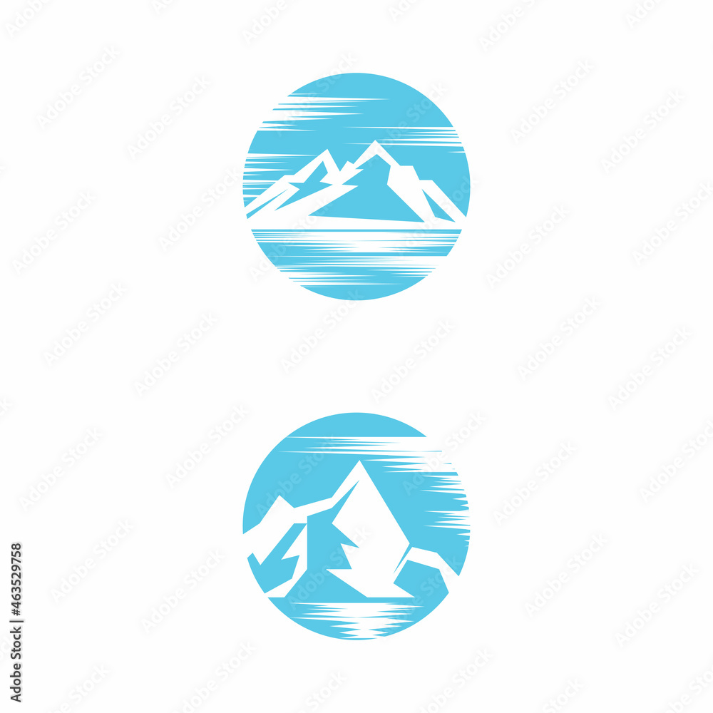 Mountain icon Logo Template Vector illustration design Mountain icon Logo Template Vector illustration design
