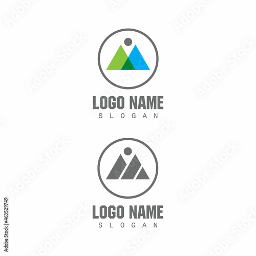 Mountain icon Logo Template Vector illustration design