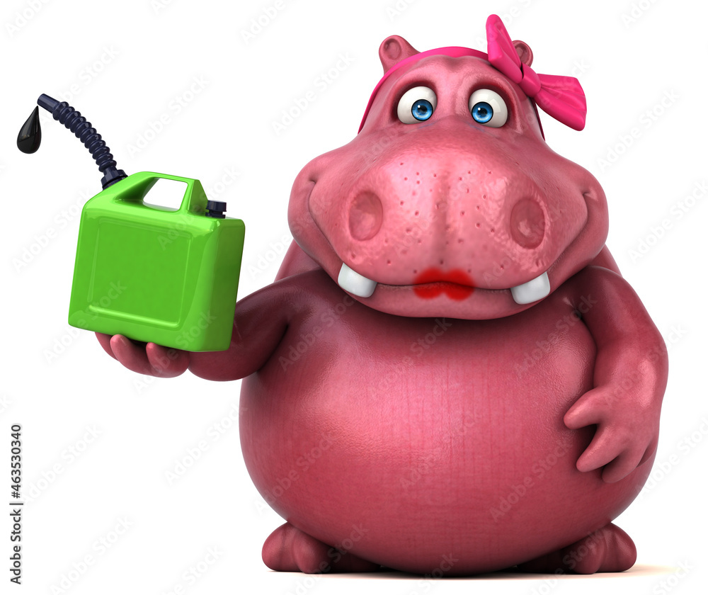 Pink Hippo - 3D Illustration Pink Hippo - 3D Illustration