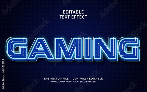 gaming editable text effect