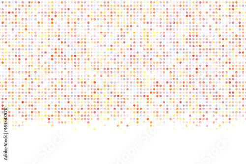 Light multicolor dotted background, colorful vector texture with circles. Glitter abstract illustration with blurred drops of rain. Pattern for ads, web page, wallpaper, poster, banner. Copy space