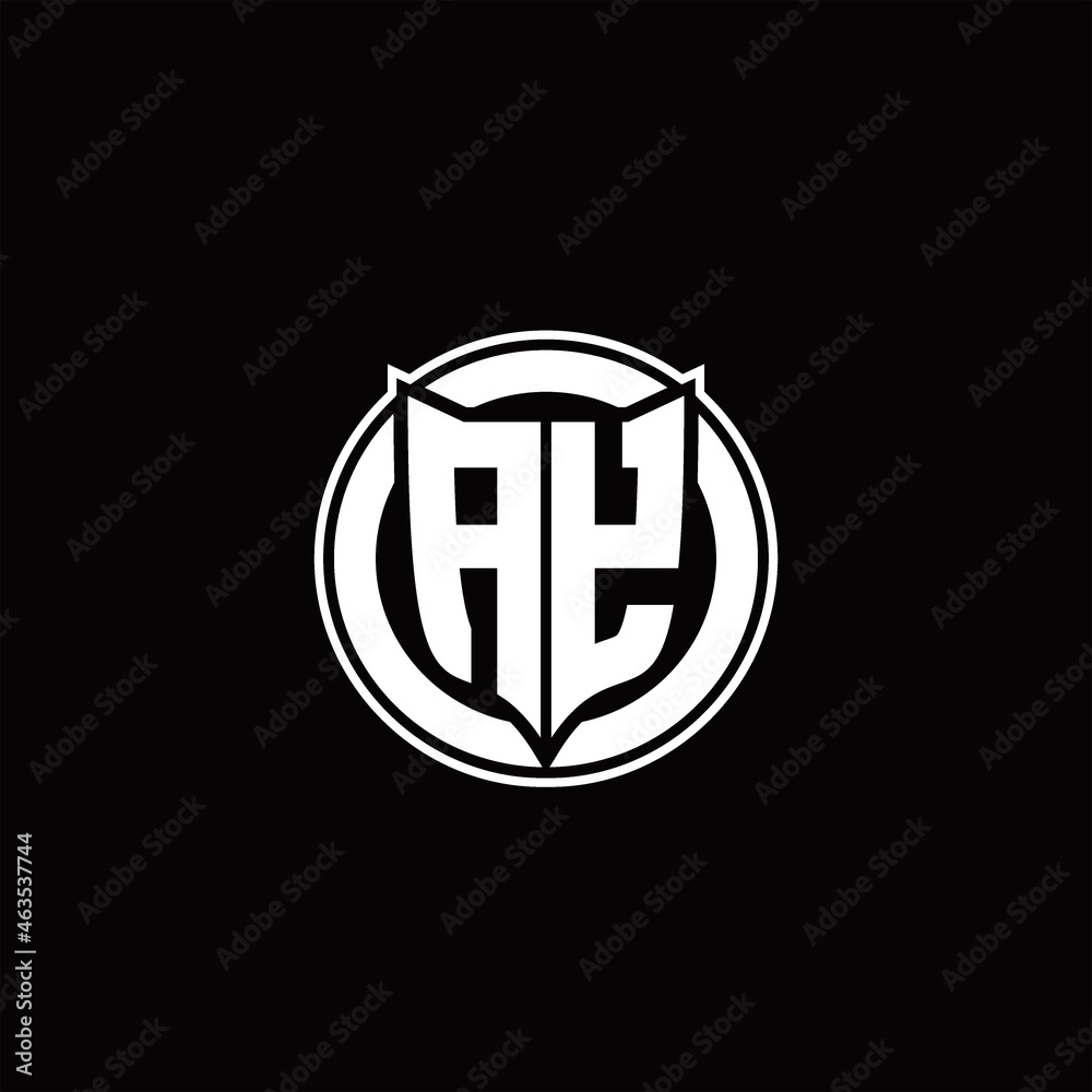 AY Logo monogram with shield and circluar shape design tamplate AY Logo monogram with shield and circluar shape design tamplate