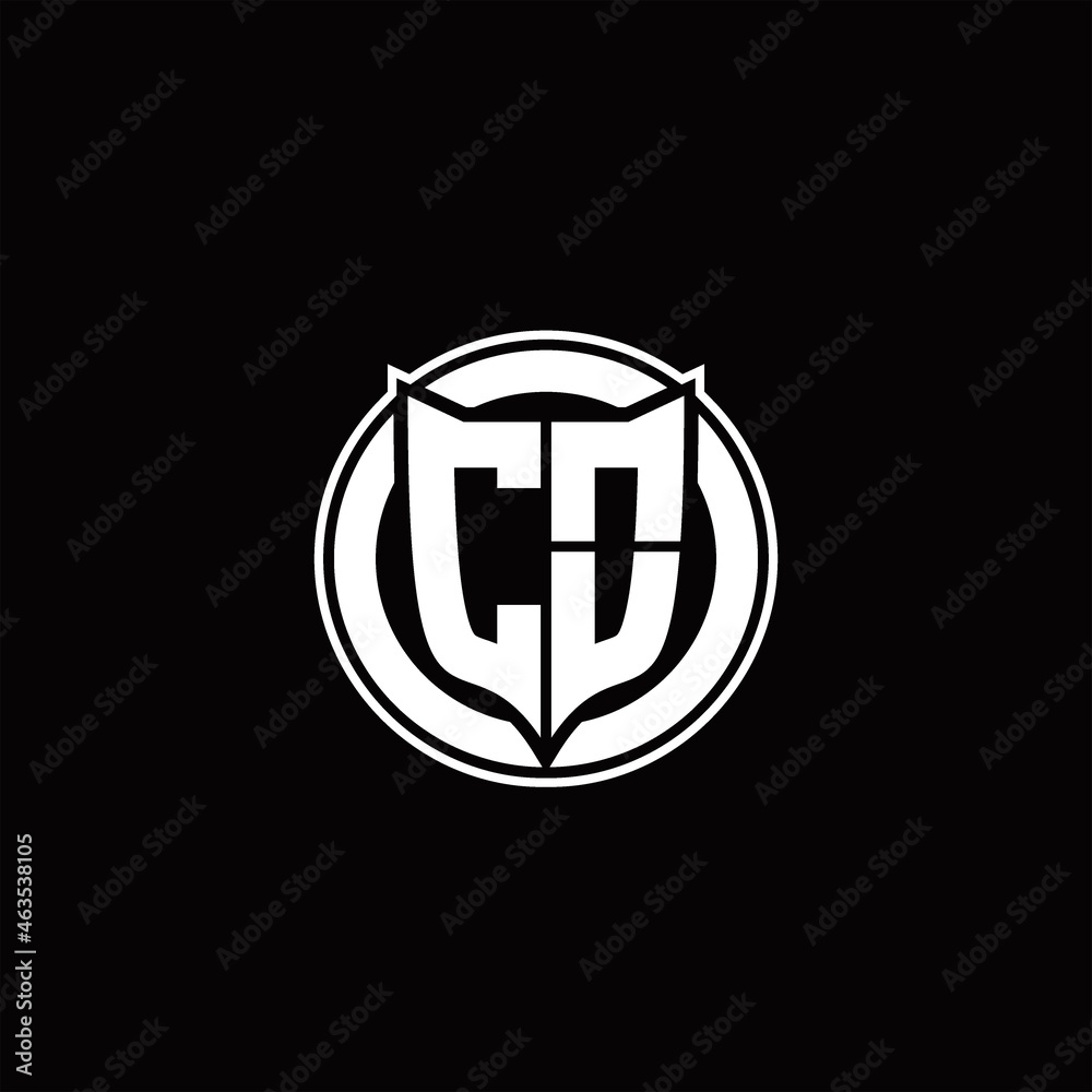 CO Logo monogram with shield and circluar shape design tamplate CO Logo monogram with shield and circluar shape design tamplate