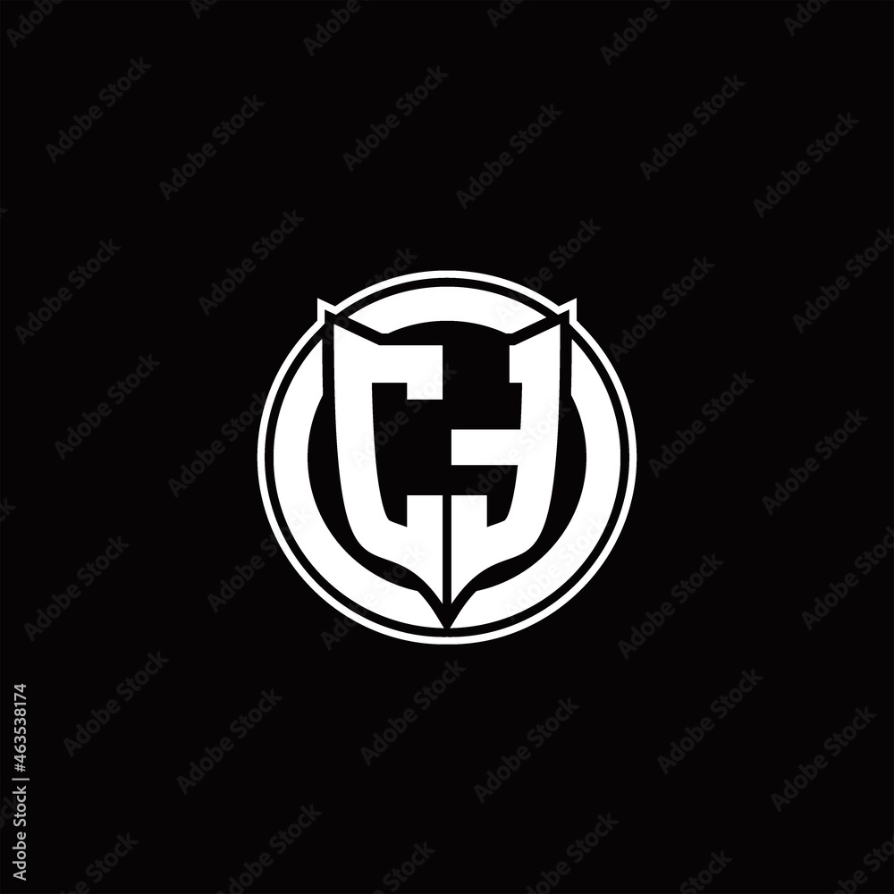 CT Logo monogram with shield and circluar shape design tamplate CT Logo monogram with shield and circluar shape design tamplate