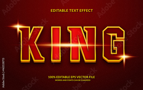 King red text effect - Editable text effect