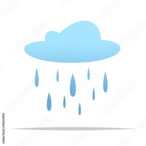 Cloud with rain vector isolated illustration