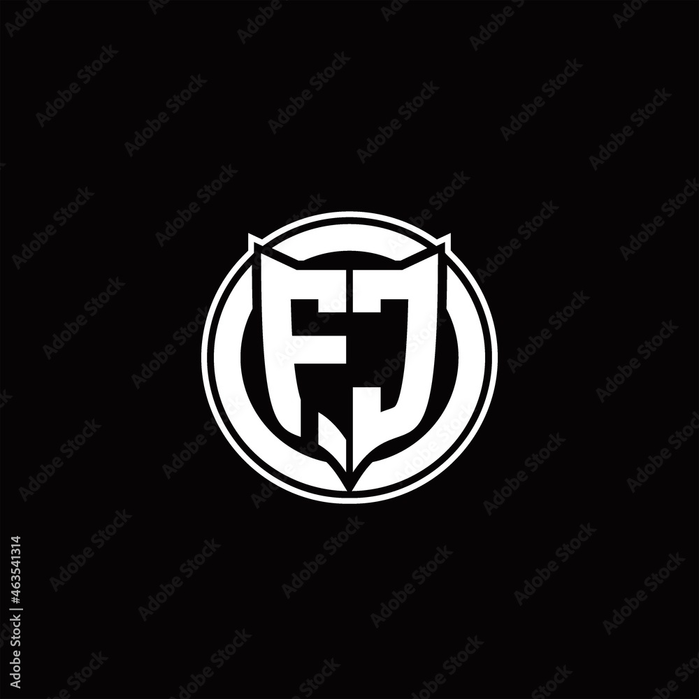 FC Logo monogram with shield and circluar shape design tamplate FC Logo monogram with shield and circluar shape design tamplate