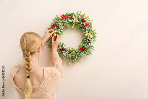 Woman decorated beautiful m...