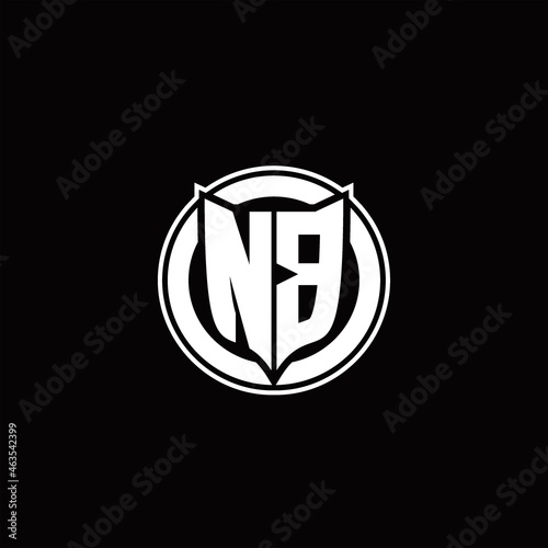 Free Download NB Logo monogram with shield and circluar shape design tamplate - GFXLoad
