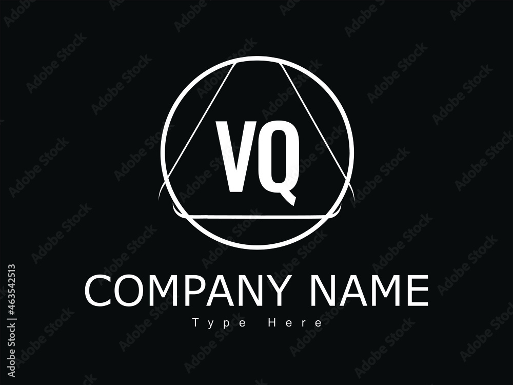 Vetor de letter VQ logo design template, Letter vq for logo company design, Alphabet letters