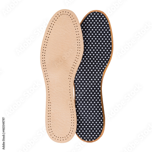 Orthopedic insoles isolated on white background. Insoles for foot correction.