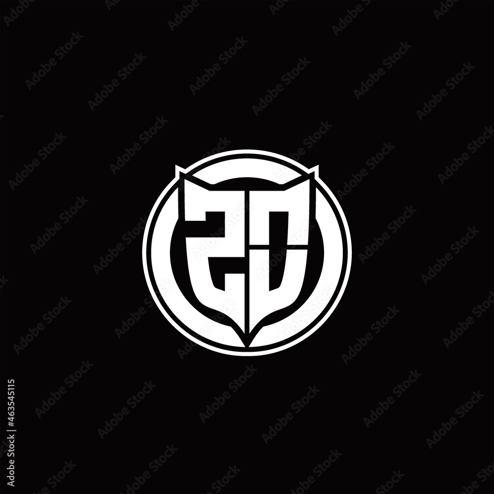 ZO Logo monogram with shield and circluar shape design tamplate ZO Logo monogram with shield and circluar shape design tamplate