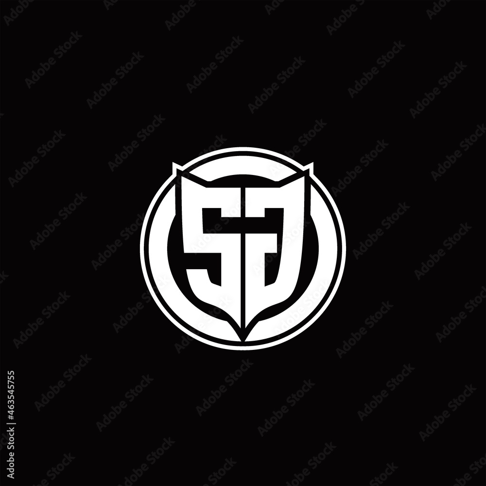 SG Logo monogram with shield and circluar shape design tamplate SG Logo monogram with shield and circluar shape design tamplate