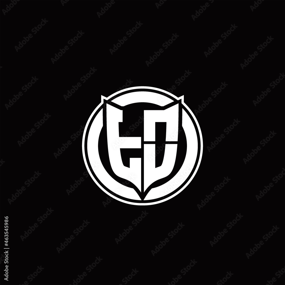 TO Logo monogram with shield and circluar shape design tamplate TO Logo monogram with shield and circluar shape design tamplate