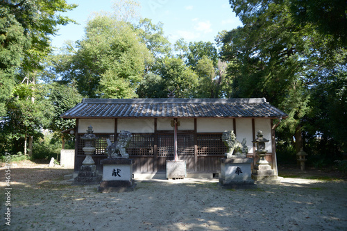 太子道　杵築神社（屏風）　拝殿　奈良県磯城郡三宅町 photo