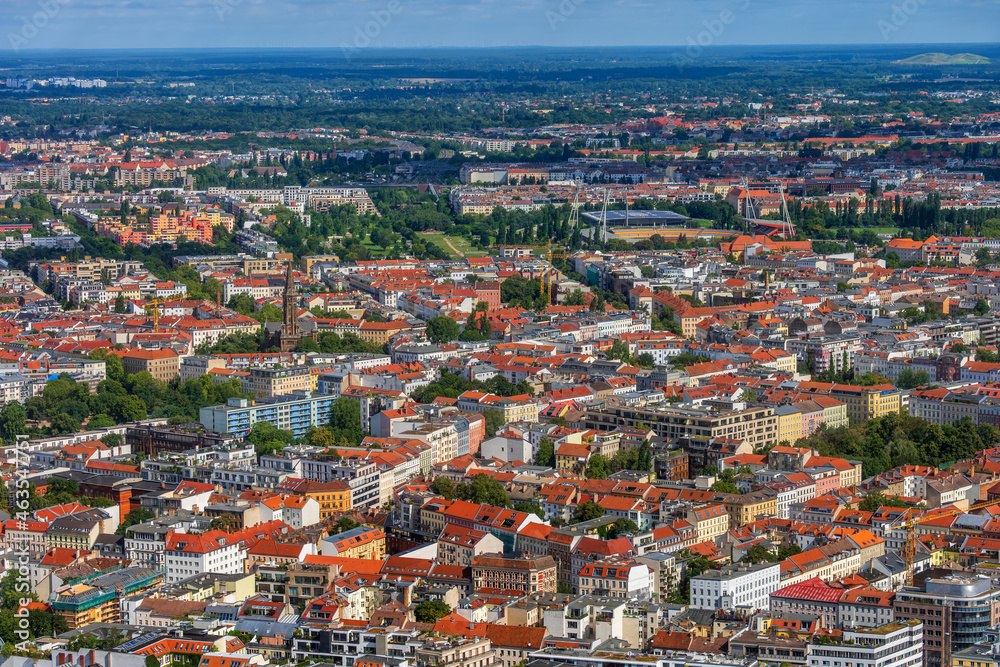 Berlin City Aerial View In Germany