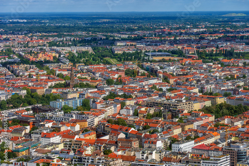 Fototapeta Naklejka Na Ścianę i Meble -  Berlin City Aerial View In Germany