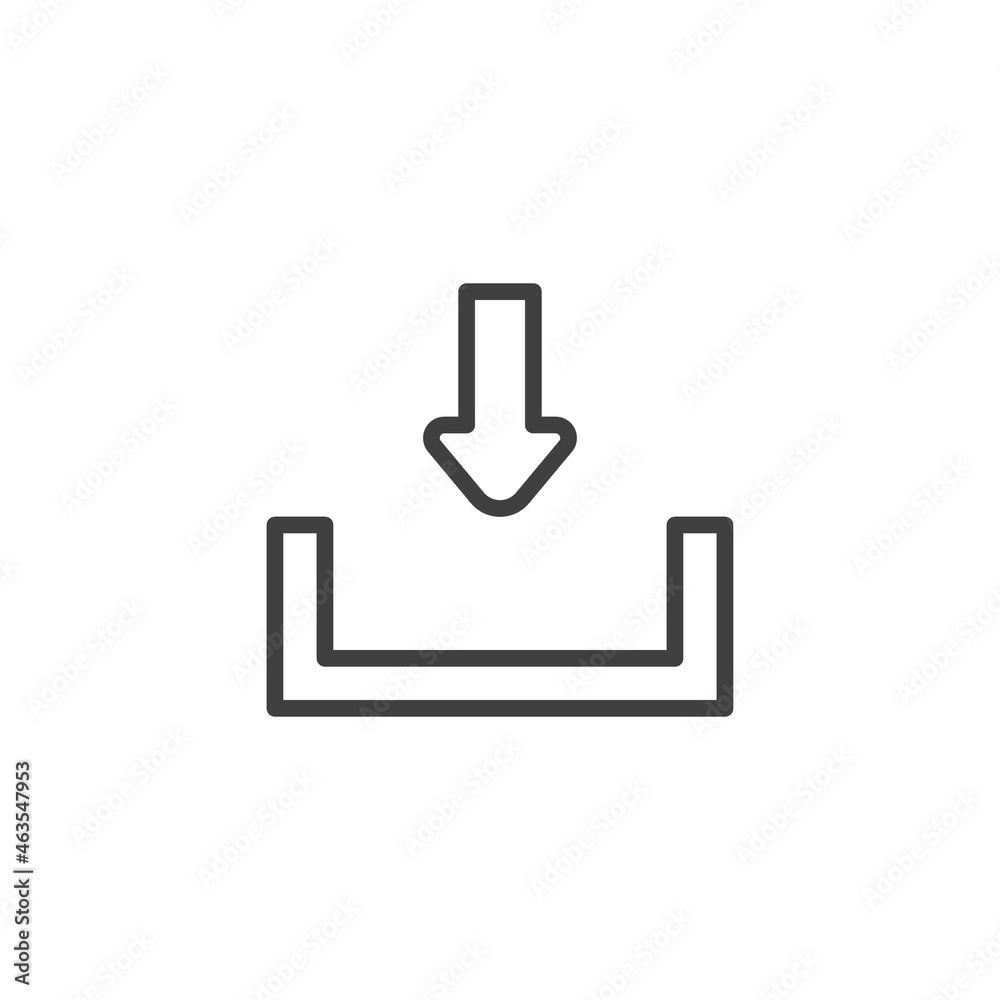 Download, save line icon Download, save line icon