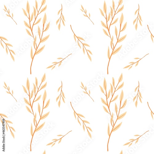 Seamless pattern with wild plant